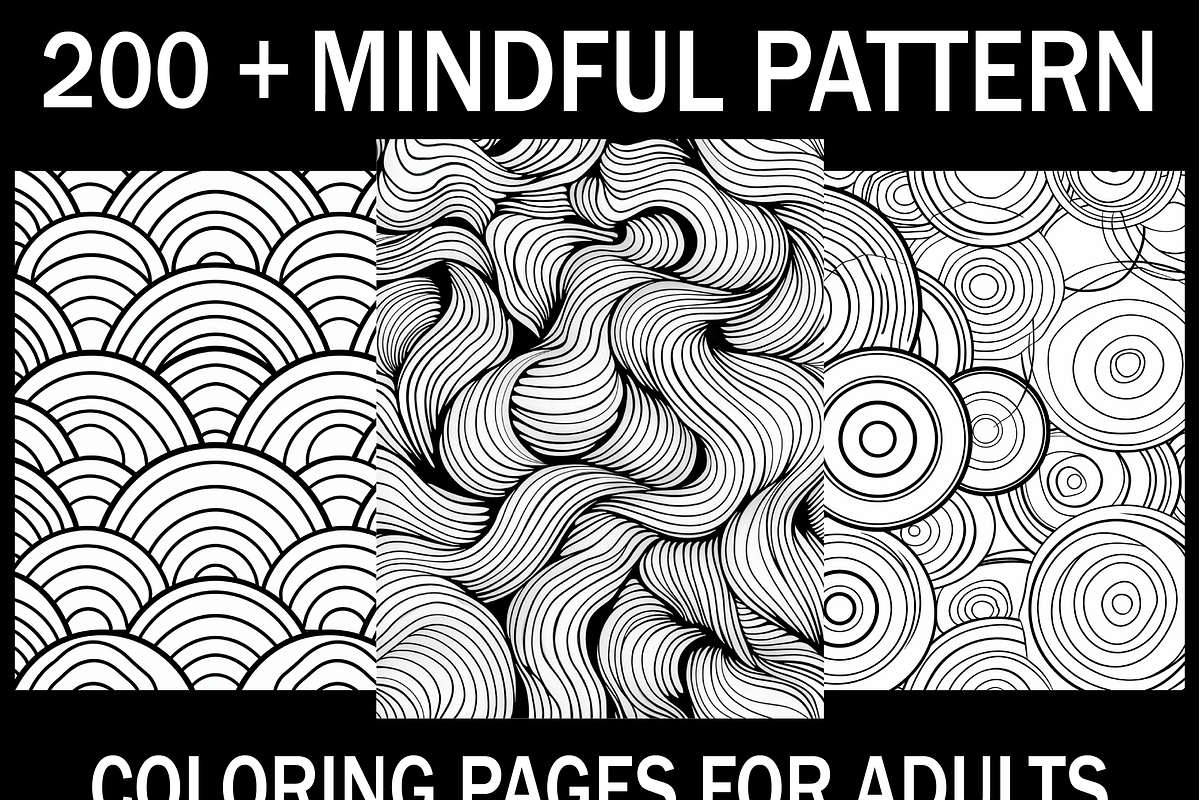 Mindful Pattern Coloring Pages, a Healthcare Illustration by Design Zone (Photo 6 of 7)