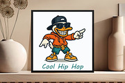 Cool Hip Hop Duck Digital PNG, an Illustration by DreamCafeArt (Thumbnail 5 of 7)