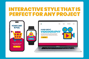 60 Website Vector Illustration, a Technology Illustration by Flat Icons (Thumbnail 5 of 7)