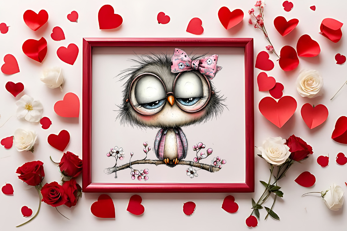 Cute Valentine Animals Clipart Bundl, an Animal Illustration by RobertsArt (Photo 5 of 7)
