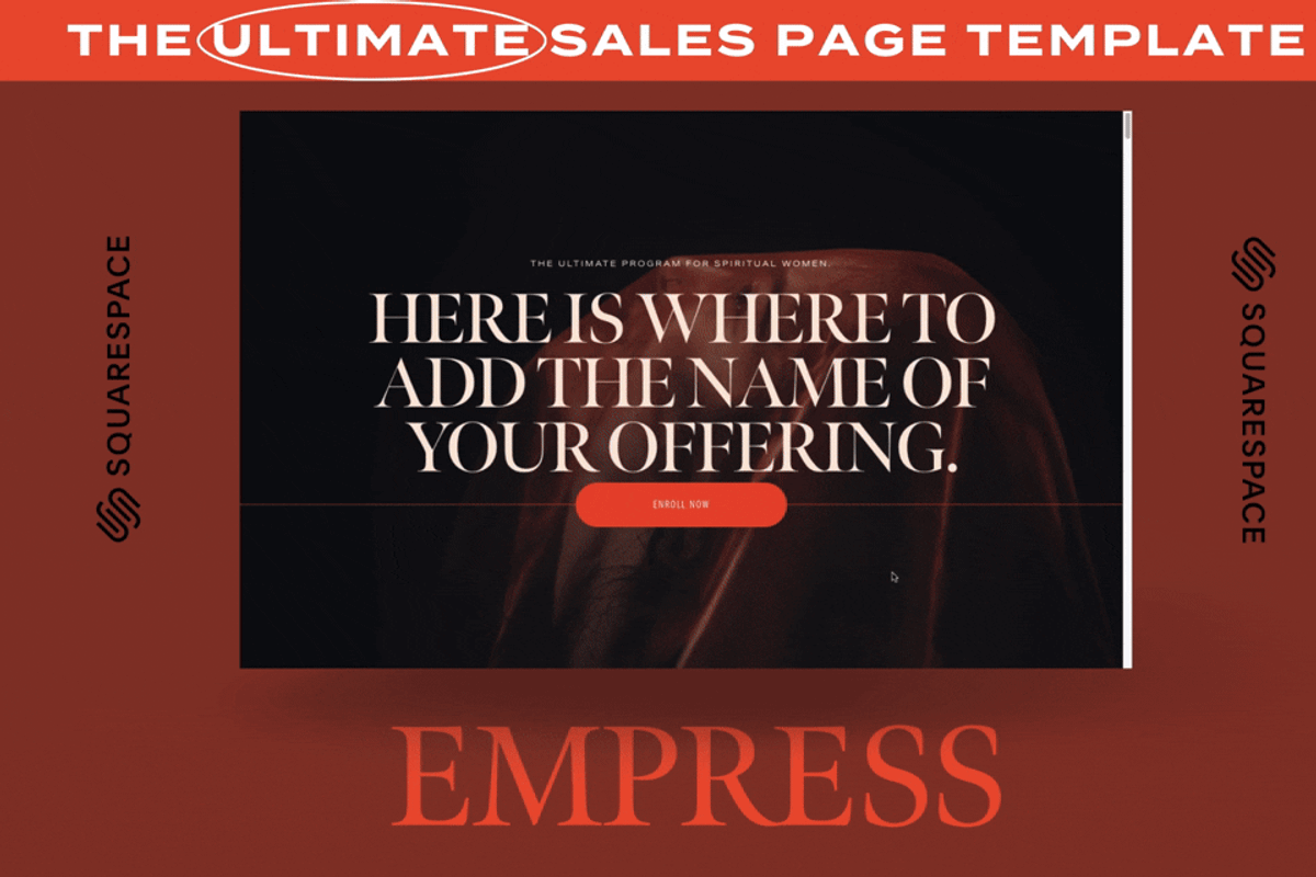 Empress Squarespace Sales Template, a Squarespace Template by The Humanista Co. (Photo 2 of 3)