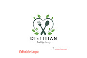 Modern Dietitian Logo Design, a Branding & Logo Template by YUDesignStore (Thumbnail 1 of 6)