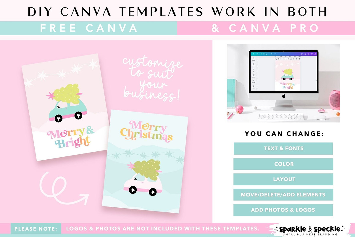 Pastel Christmas Instagram Templates, a Social Media Template by Sparkle & Speckle (Photo 7 of 8)