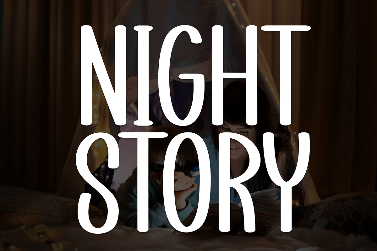 Night Story | Script Font, a Script Font by Scratchones (Photo 1 of 8)