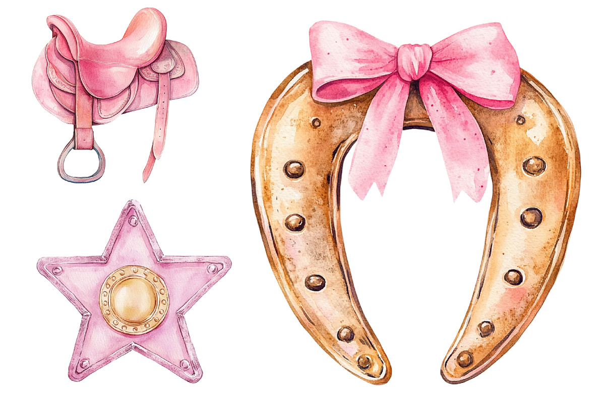 Cute cowgirl clipart, an Illustration by CitraGraphics (Photo 5 of 5)