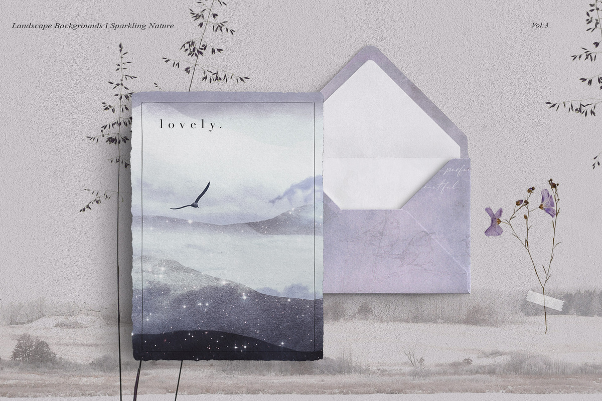 Winter Landscape Backgrounds, a Background Graphic by by creative paper (Photo 3 of 13)