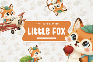Playful Little Fox Cute Character, an Animal Illustration by Gohsantosa