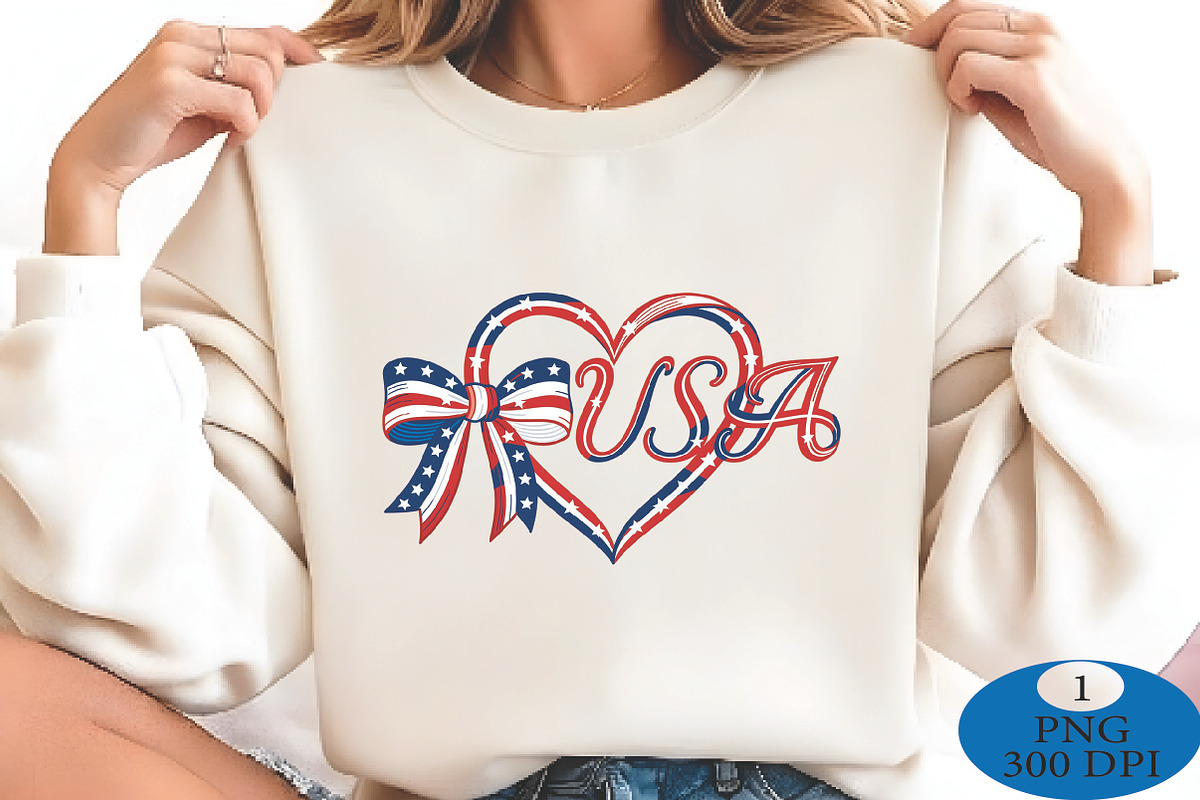 Patriotic Heart USA PNG, a Seasonal Illustration by Daily.Designs (Photo 2 of 5)