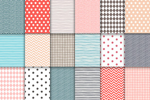 Geometric Seamless Patterns Set