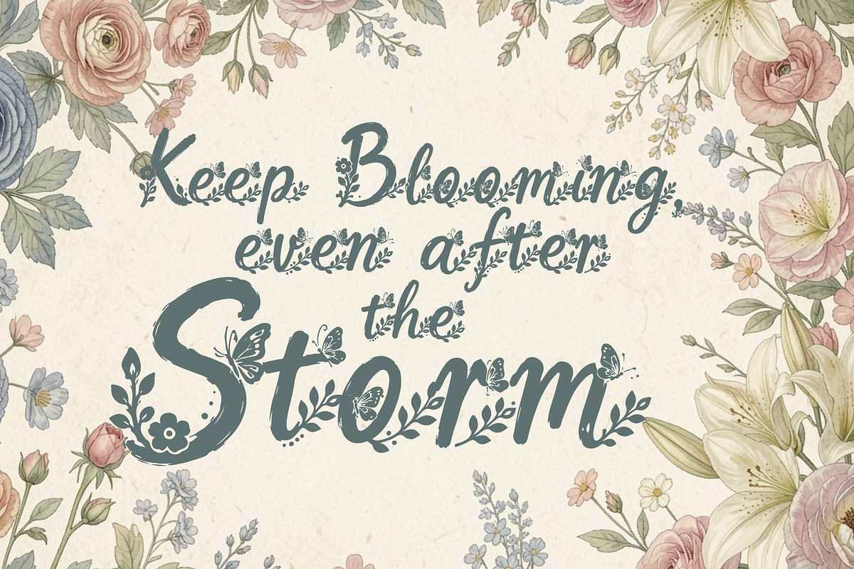 Aerisfly - Butterflies & Floral, a Script Font by HypeWorksCo (Photo 6 of 17)