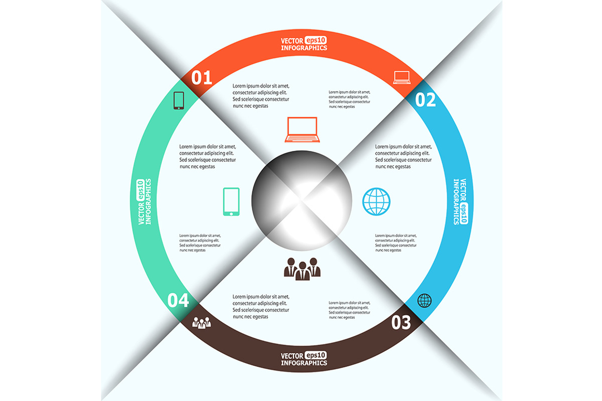 Modern paper infographics, a Templates & Theme by L_amica
