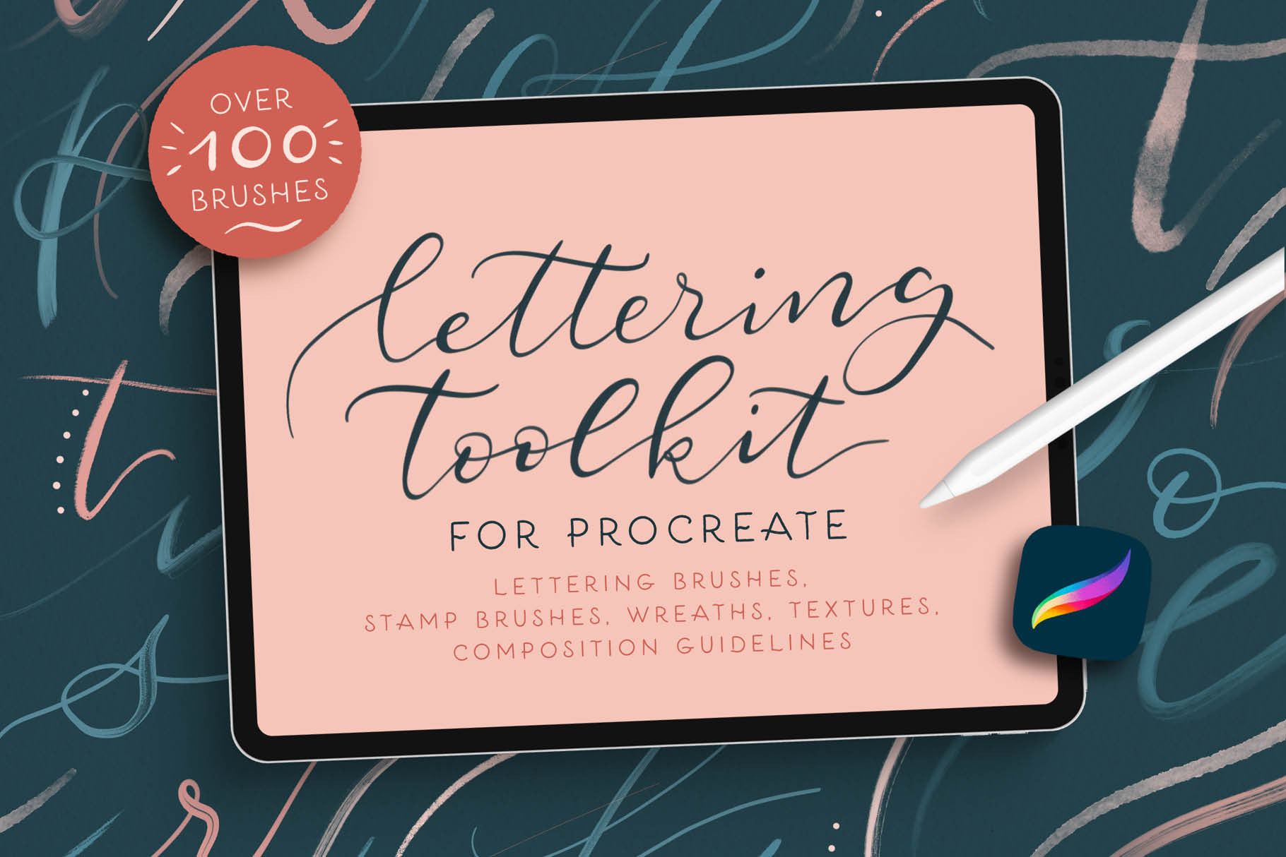 Lettering Toolkit For Procreate, A Brush Add-On By Pencil Twist