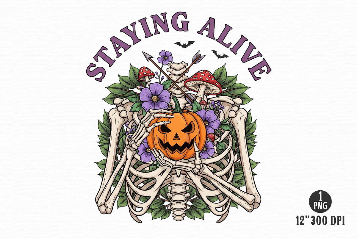 Skeleton Halloween Sublimation, a Work Illustration by Dream Creation (Photo 12 of 20)