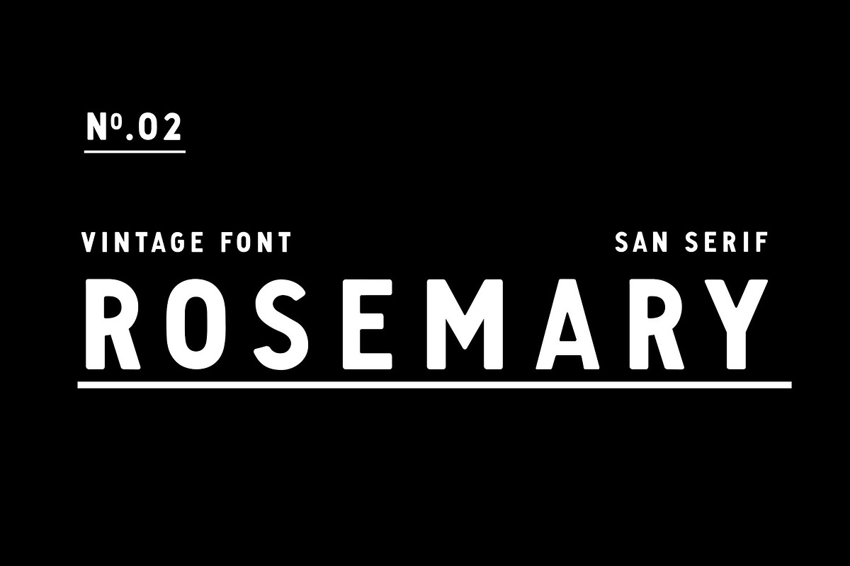 Rosemary - Vintage San Serif, a Sans Serif Font by Rough Patch Studio (Photo 1 of 7)