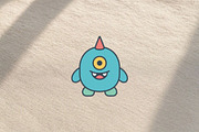 Cute Monster Illustration, a Decorative Illustration by Vectorium Studio (Thumbnail 2 of 3)