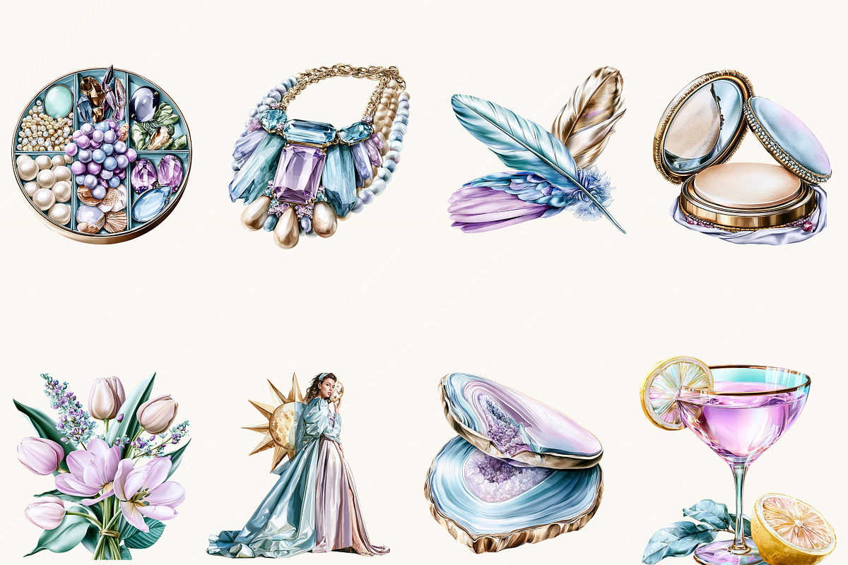 Masquerade Ladies Clipart Bundle, a Person Illustration by BusyDaydesign (Photo 3 of 9)