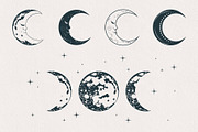 Hand drawn Mystical Sun & Moon Set, an Illustration by KirillsWorkshop (Thumbnail 10 of 11)