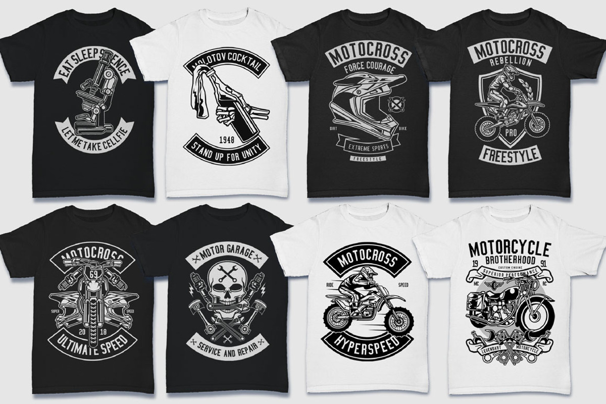 200 Vector Tshirt Designs ( B/W ), an Education Illustration by roach_graphic (Photo 15 of 27)