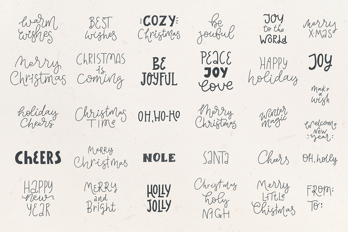 Christmas art, lettering collection, an Animal Illustration by Mariart_i (Photo 5 of 9)
