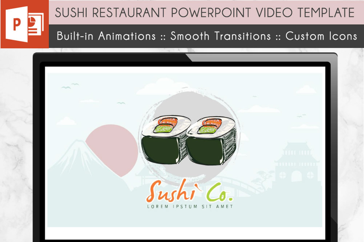 Sushi Restaurant Power Point Video, a Presentation Template by Kathy Green Design (Photo 3 of 5)