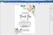 Watercolour Thank You Card ID12, a Card Template by AIW SOLUTIONS (Thumbnail 3 of 3)