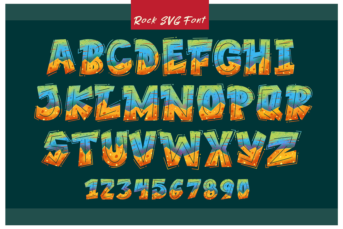 ROCK on RAWK | SVG Font Duo preview 3