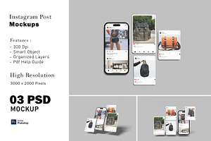Instagram Post Mockups, an Advertising Mockup by Alhaytar