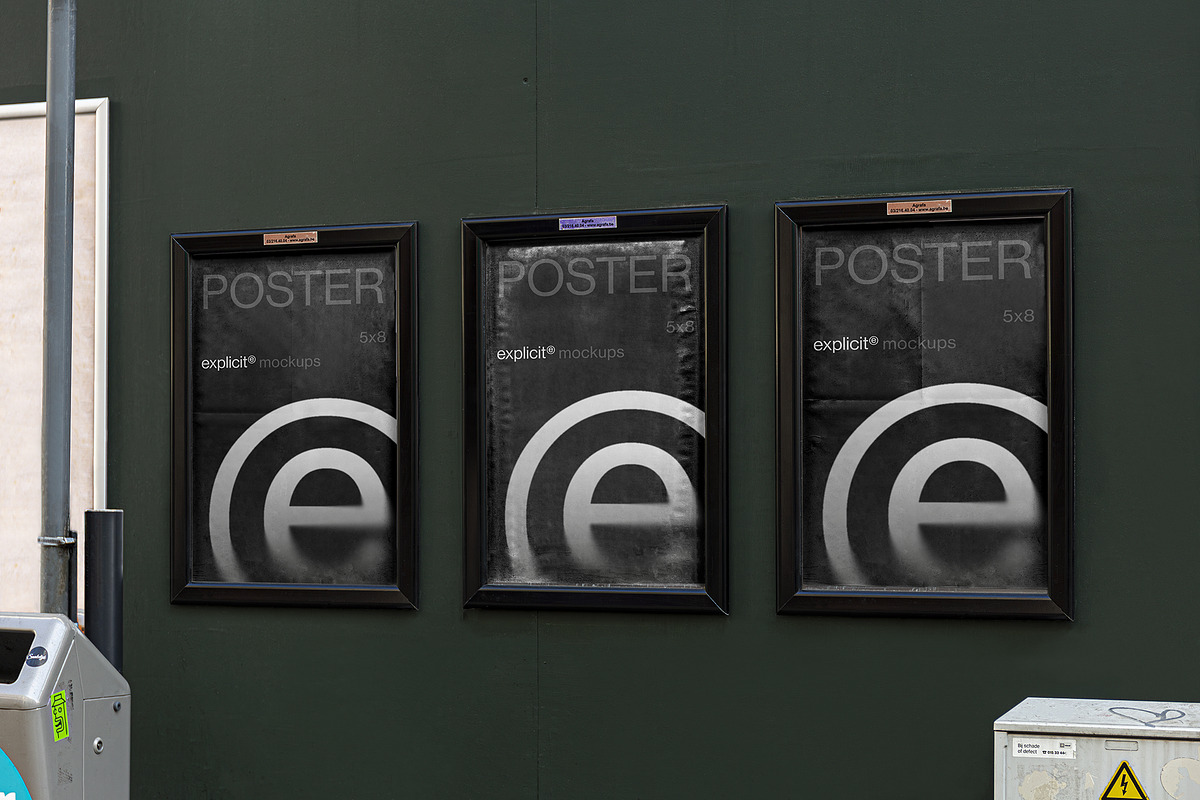 Urban Framed Poster Mockup – Triple, a Mockup by ExplicitStudio (Photo 1 of 3)