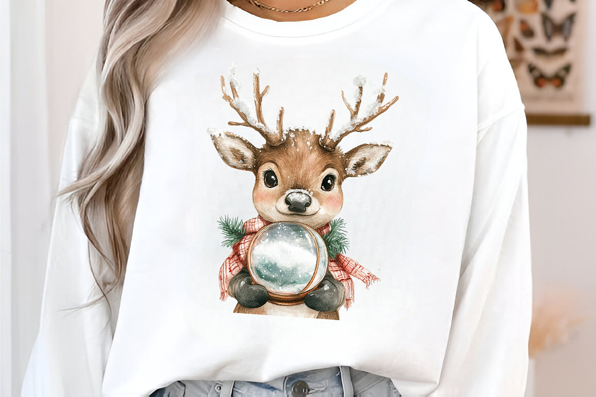 Quirky Christmas Reindeer Clipart, an Illustration by SinaCreation (Photo 5 of 7)