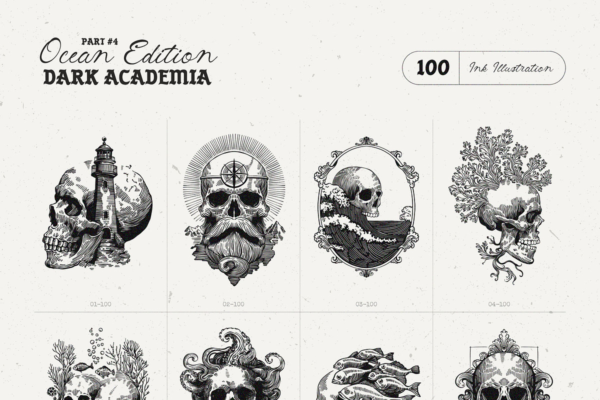 Dark Academia Ocean | Illustration, an Object Illustration by KetteCreate (Photo 4 of 14)