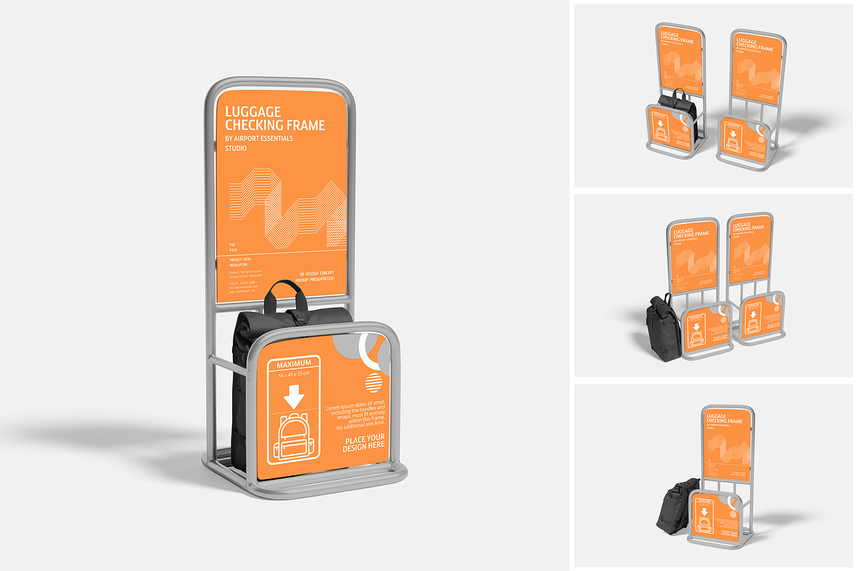 Luggage Checking Frame Mockup, a Product Mockup by MrLetters (Photo 1 of 5)
