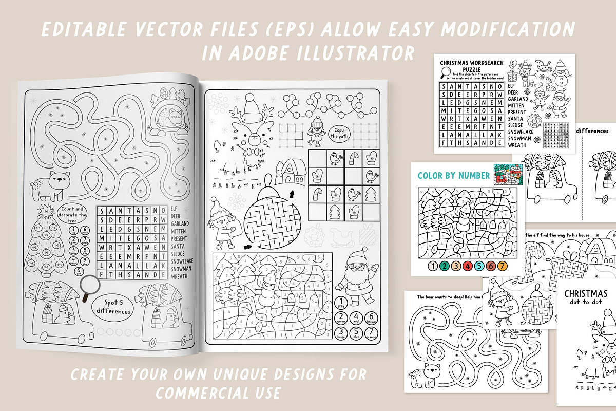 Christmas village coloring games, an Education Illustration by Lexi Claus (Photo 13 of 15)