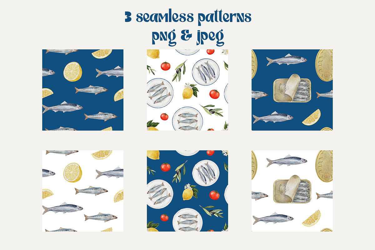 Sardine Watercolor Aesthetic, a Food Illustration by Catch the Dream Art (Photo 7 of 10)