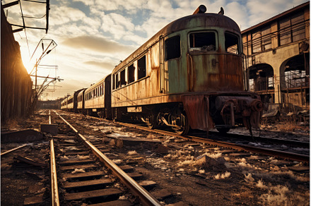 Abandoned rusty train decaying in, a Background Photo by Ylivdesign
