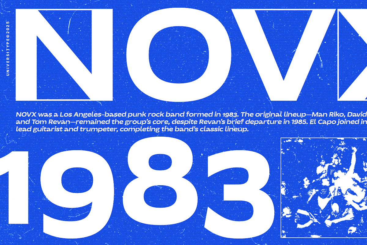 UT Noxdev - A Unique Display Font, a Sans Serif Font by Universitype (Photo 6 of 13)