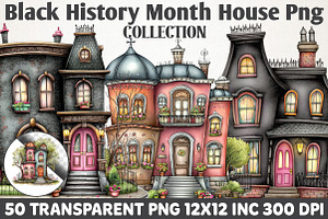Black History Month House Clipart, an Illustration by RobertsArt