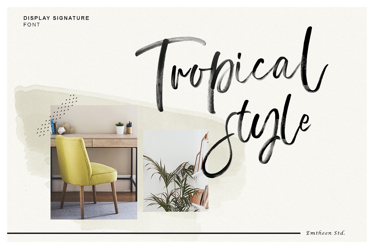 SALE! Display Signature Font - SVG, a Script Font by Emtheen Std. (Photo 2 of 11)