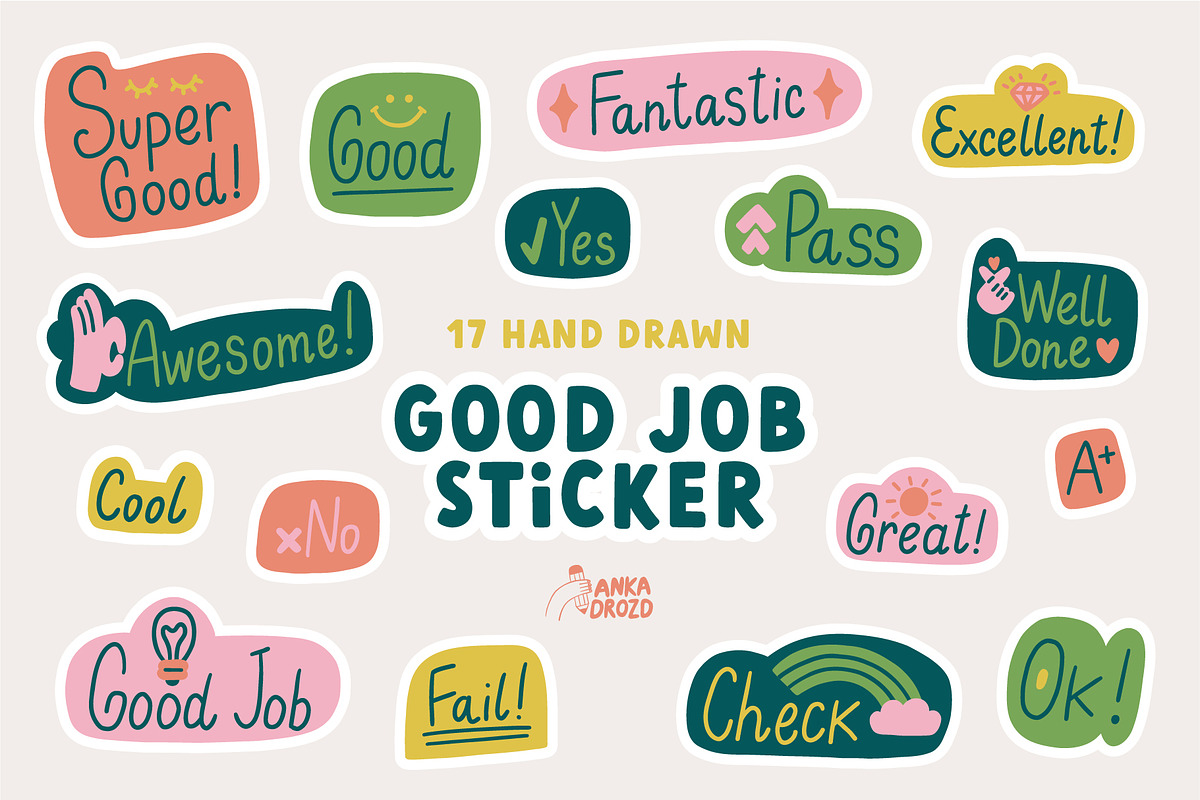 Good Job Sticker, an Object Graphic by AnkaDrozd (Photo 1 of 6)