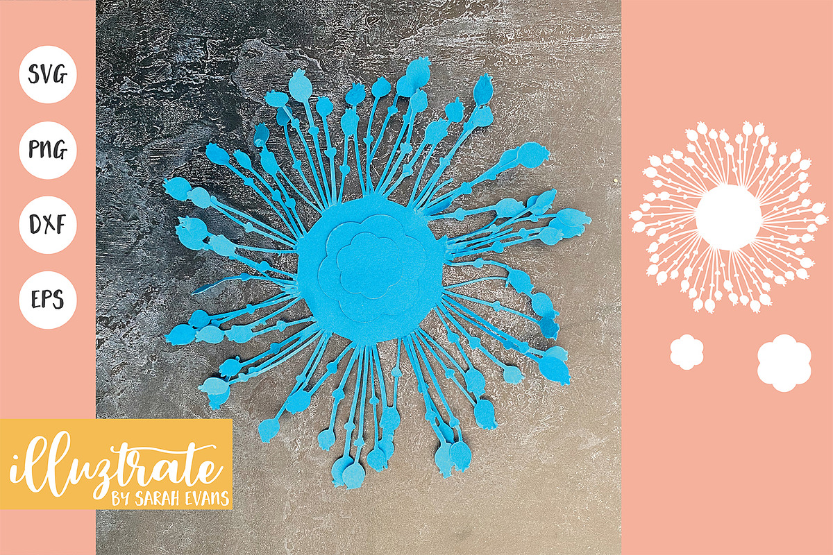 Paper Cutting Flowers SVG Bundle, an Illustration by illuztrate (Photo 8 of 11)