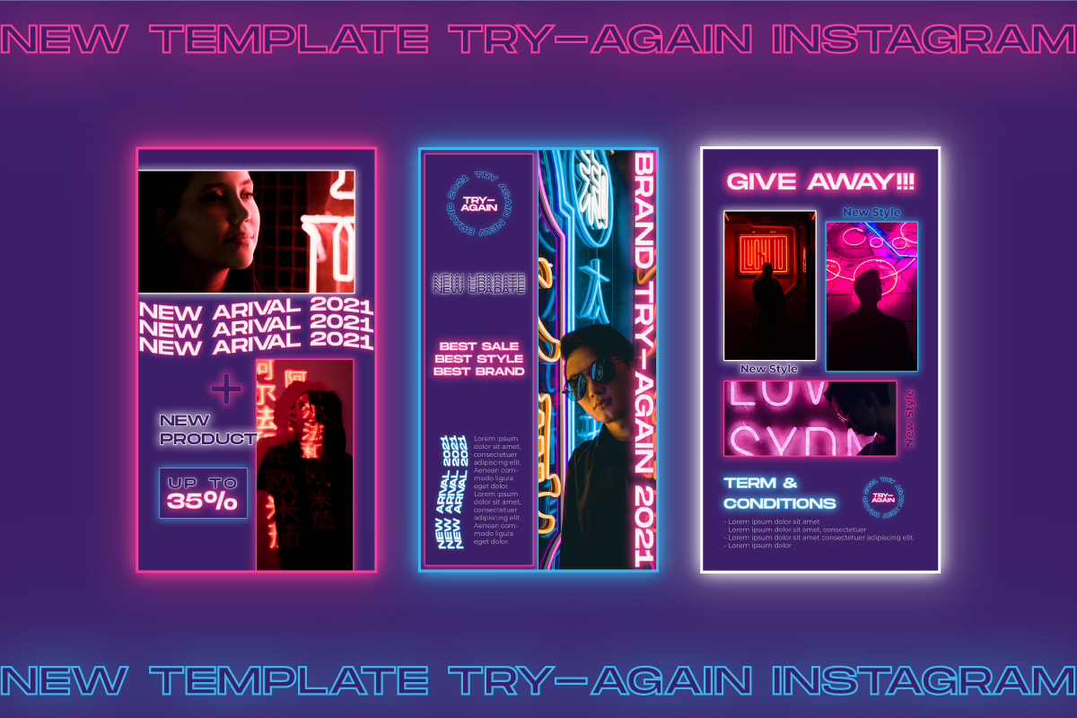 Try-Again Instagram Template, a Social Media Template by Inkofert (Photo 9 of 11)