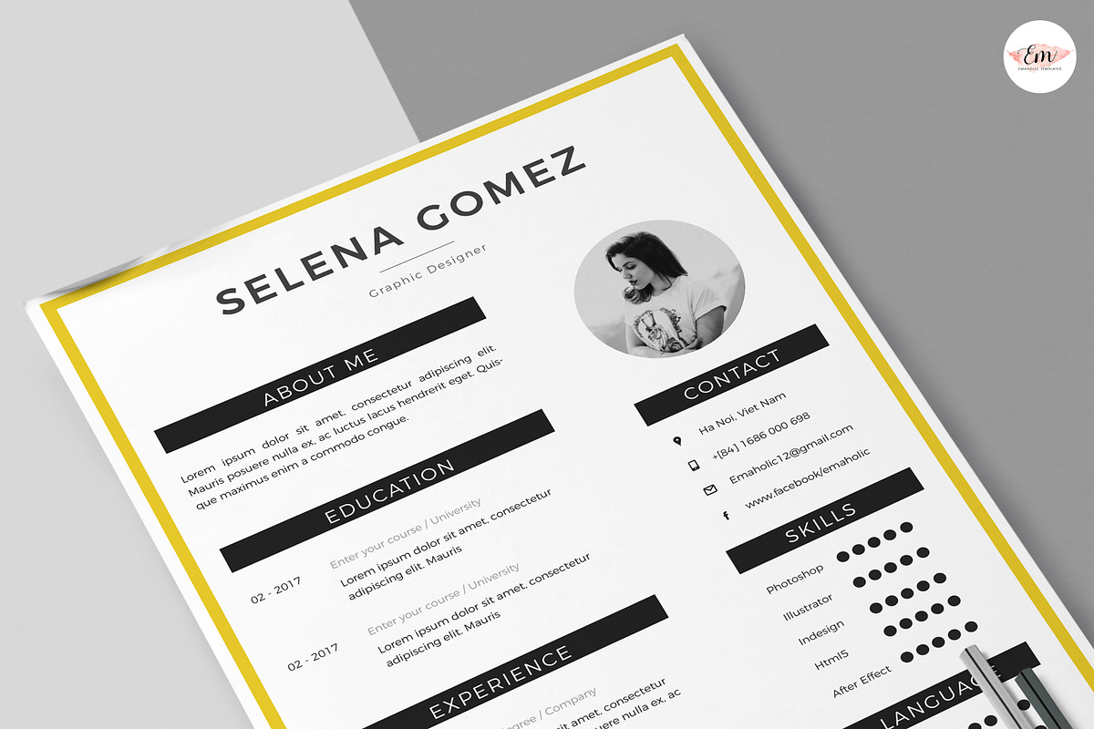 Highlight Resume Template, a Resume Template by Emaholic Template (Photo 4 of 5)