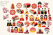 Asian Clipart - Images & Vectors, an Illustration by Dazzling Art Boutique (Thumbnail 2 of 8)