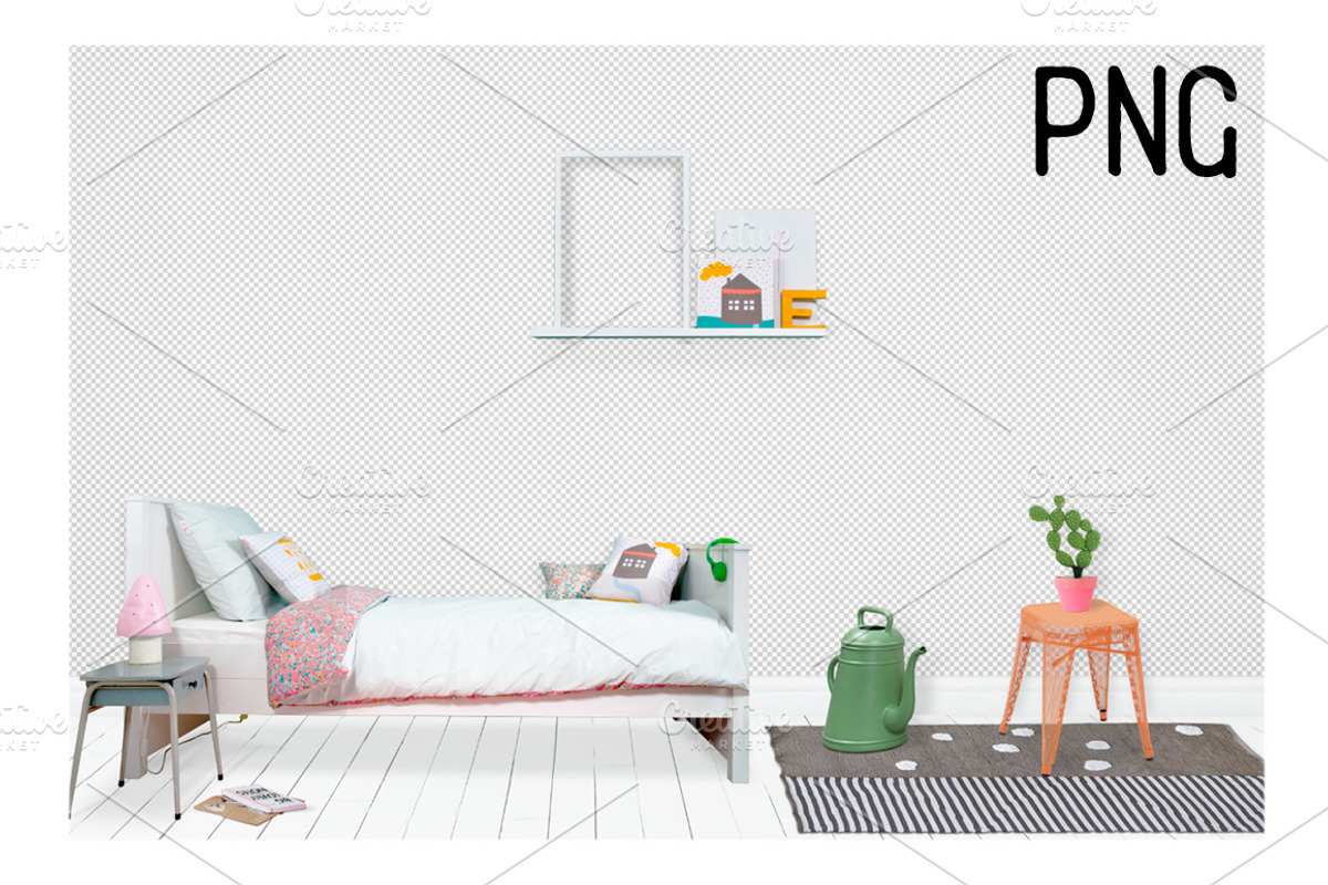 Kids Room Wall/Frame Mock Up 5, a Print Template by Whimsicality (Photo 4 of 4)