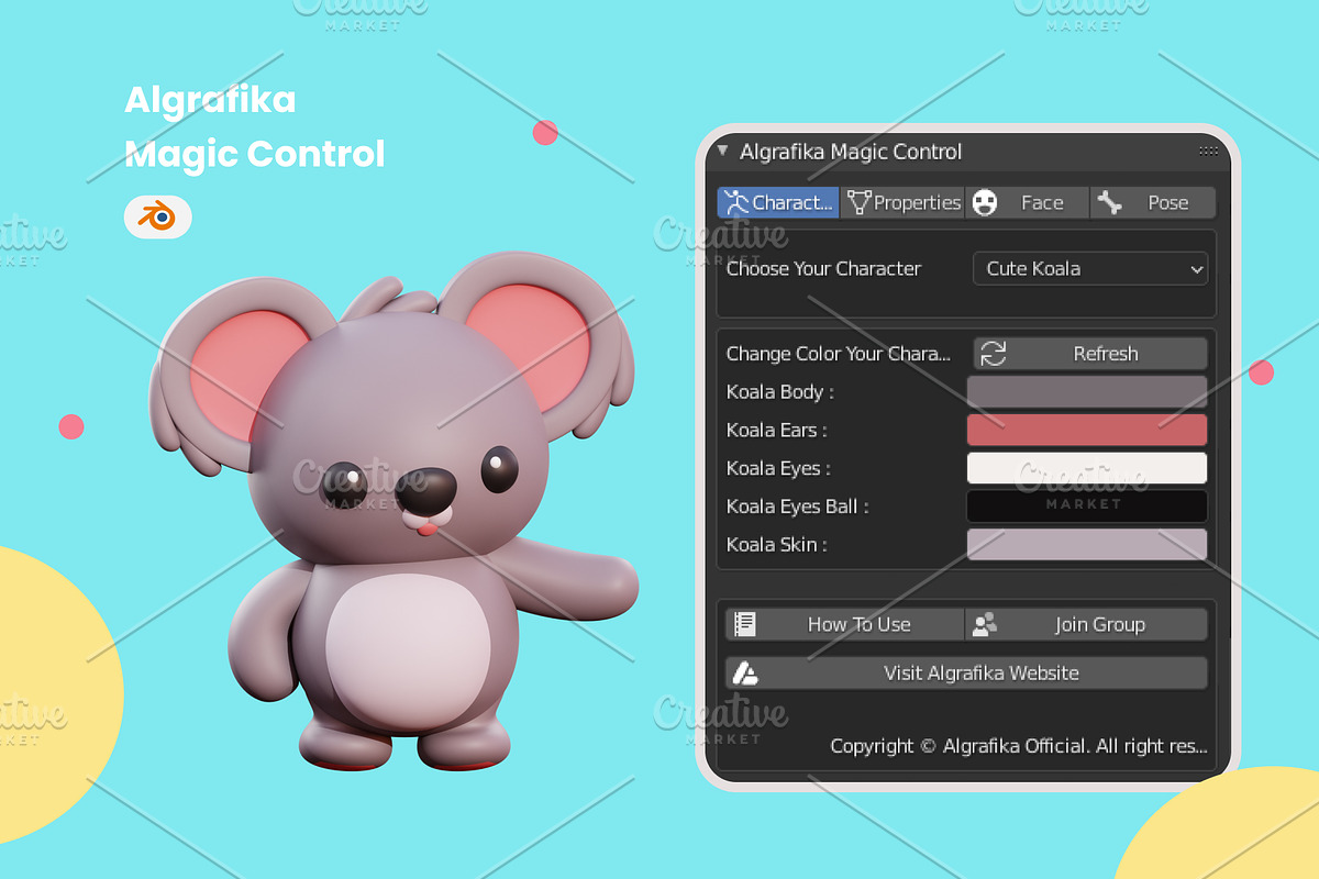 3D Animal Character Pack Vol 2, an Animal 3D Model by Algrafika_Official (Photo 3 of 6)