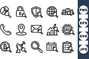 Minimal Business Icon Set, an Illustration by designvectx (Thumbnail 1 of 3)