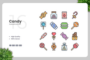Candy Colored Icons, an Icon by Upnowgraphic