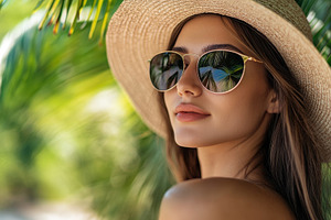 Stylish woman in summer, a Photo by Pavel_design