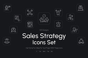 Sales Strategy Icons Set, an Outline Icon by Prosymbols (Thumbnail 1 of 8)