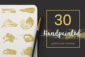 Gold brush strokes + BONUS