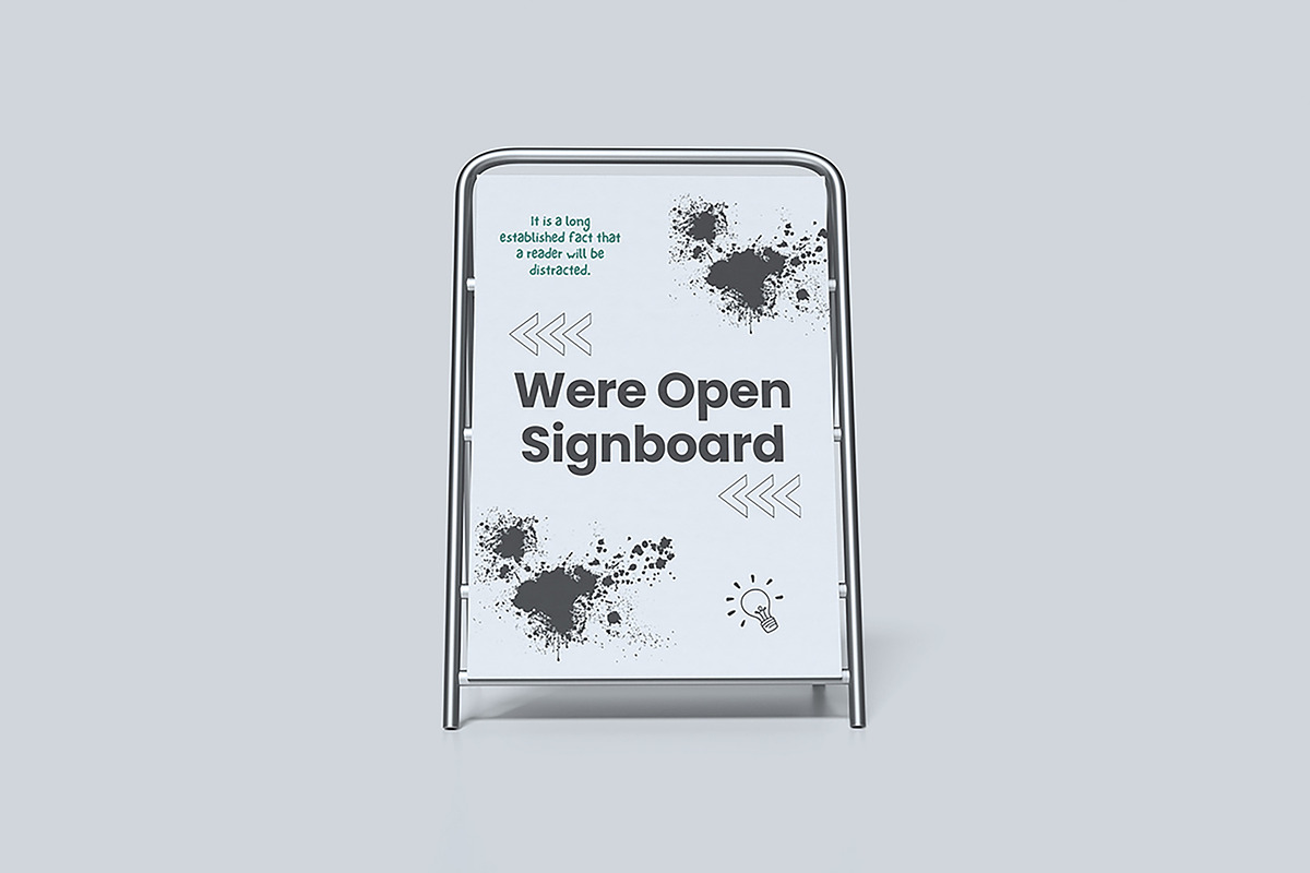 Sign Board Mockup, a Mockup by NyakBiett (Photo 4 of 5)